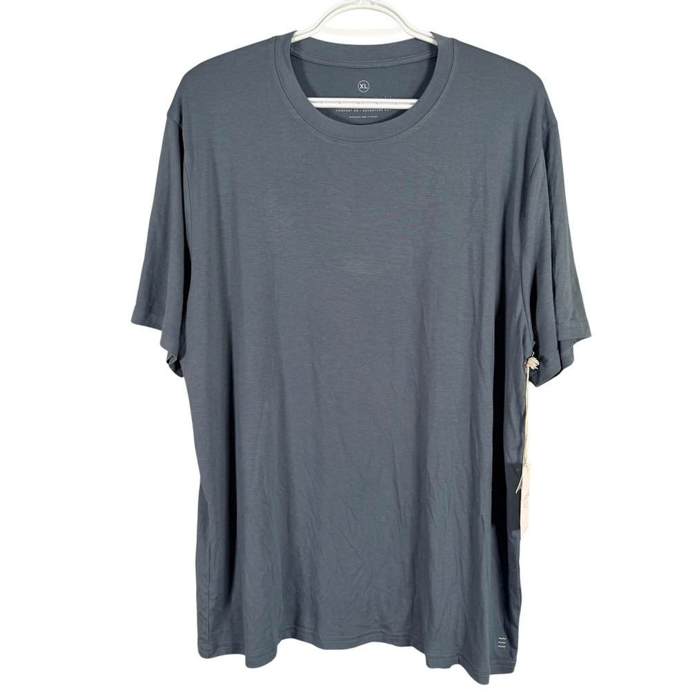 NEW Free Fly Bamboo Motion Tee Shirt Men XL Slate Blue UPF 50 Short Sleeve